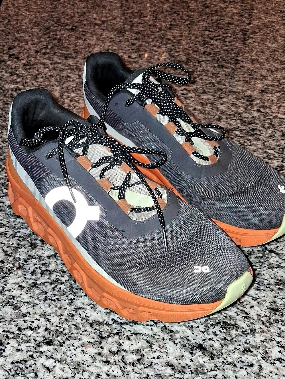 On Cloudmonster Athletic Shoes Black & Orange US 8.5